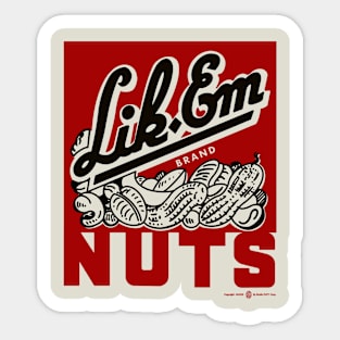 Vintage Lik-Em Nuts Sticker